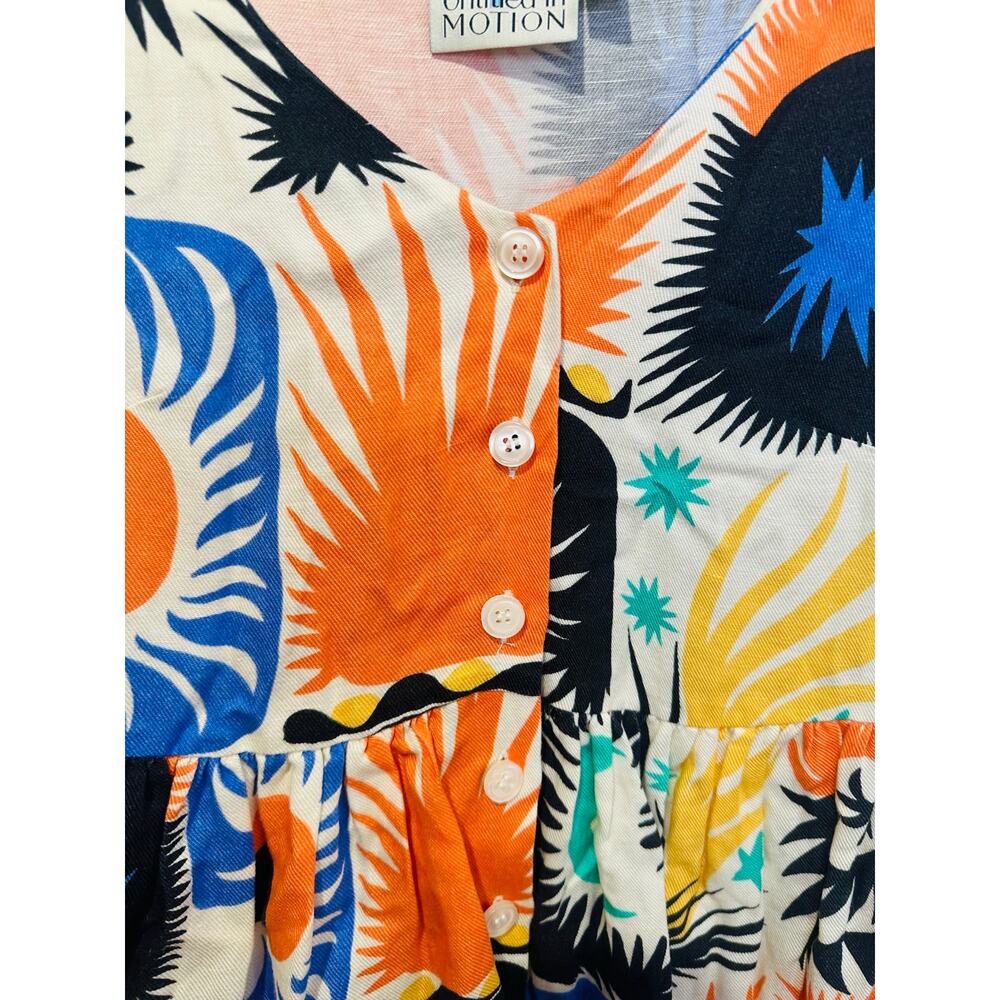 UNTITLED IN MOTION Multicolored Abstract Stars Moon Front Button Mini Dress XS - Picture 8 of 15